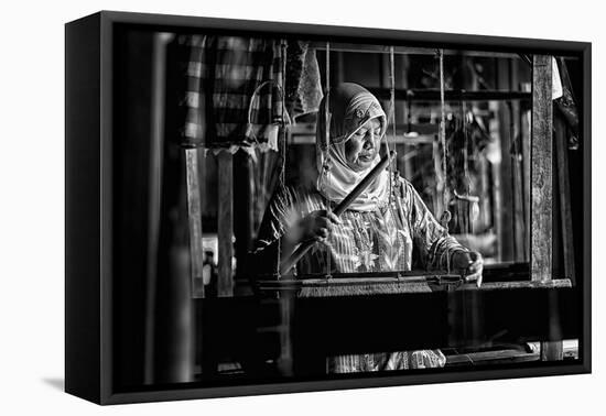 Songket Maker-Erwin Astro-Framed Premier Image Canvas