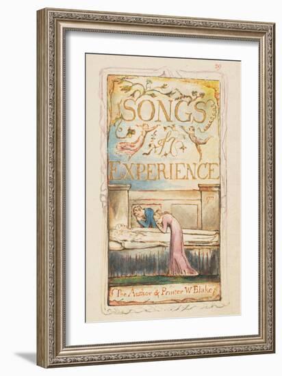 Songs of Experience: Title page, c.1825-William Blake-Framed Giclee Print