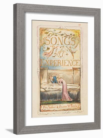 Songs of Experience: Title page, c.1825-William Blake-Framed Giclee Print