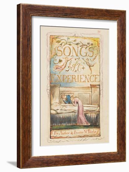 Songs of Experience: Title page, c.1825-William Blake-Framed Giclee Print