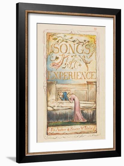 Songs of Experience: Title page, c.1825-William Blake-Framed Giclee Print