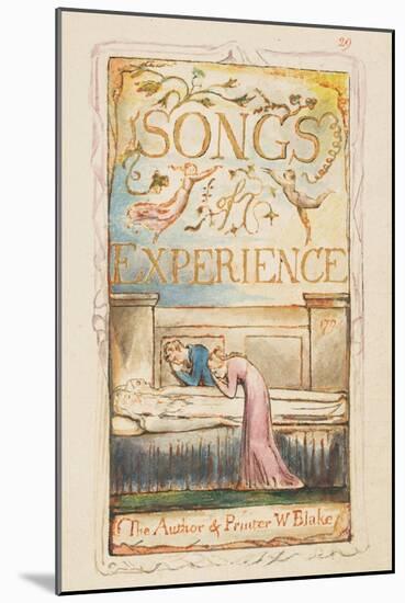 Songs of Experience: Title page, c.1825-William Blake-Mounted Giclee Print