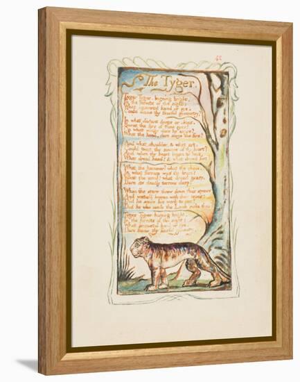 Songs of Innocence and of Experience: The Tyger, c.1825-William Blake-Framed Premier Image Canvas