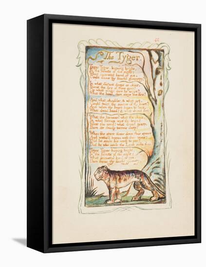 Songs of Innocence and of Experience: The Tyger, c.1825-William Blake-Framed Premier Image Canvas