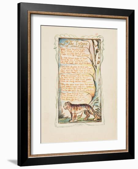 Songs of Innocence and of Experience: The Tyger, c.1825-William Blake-Framed Giclee Print