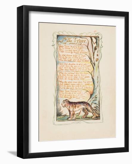 Songs of Innocence and of Experience: The Tyger, c.1825-William Blake-Framed Giclee Print