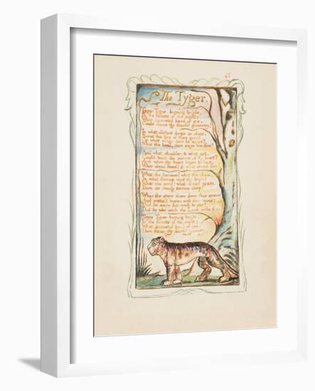 Songs of Innocence and of Experience: The Tyger, c.1825-William Blake-Framed Giclee Print