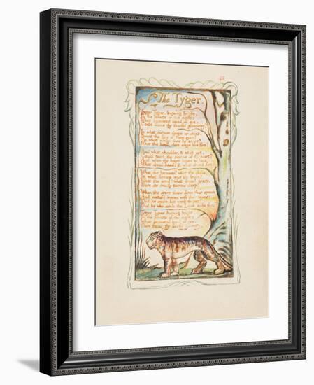 Songs of Innocence and of Experience: The Tyger, c.1825-William Blake-Framed Giclee Print