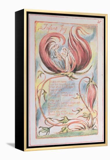 Songs of Innocence, Infant Joy, 1789-William Blake-Framed Premier Image Canvas