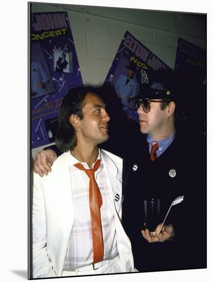 Songwriters Bernie Taupin and Elton John-null-Mounted Premium Photographic Print