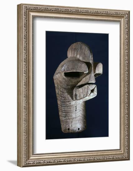 Songye wooden mask, Katanga region, DR Congo, 20th century-Werner Forman-Framed Photographic Print