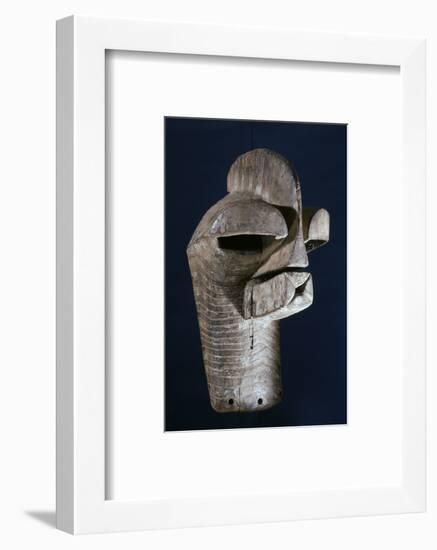 Songye wooden mask, Katanga region, DR Congo, 20th century-Werner Forman-Framed Photographic Print