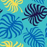 Seamless Pattern with Tropic Leaves of Monstera-sonia eps-Stretched Canvas