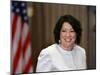 Sonia Sotomayor Arrives to Be Sworn in as First Hispanic and Third Woman in Supreme Court's History-null-Mounted Photographic Print