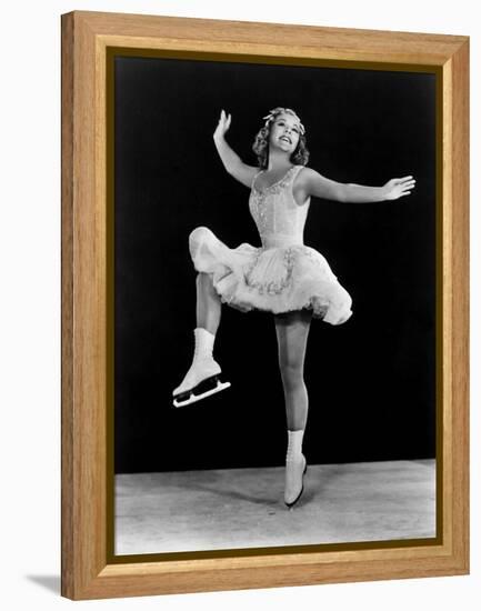 Sonja Henie in the Hollywood Ice Revue of 1940-1941-null-Framed Stretched Canvas