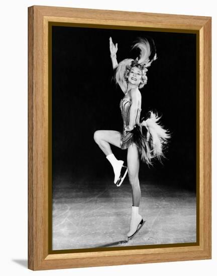 Sonja Henie Performing in Her Own Ice Show, Early 1950s-null-Framed Stretched Canvas