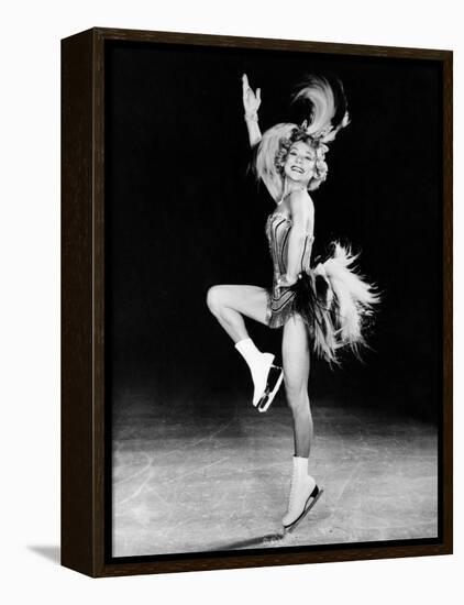 Sonja Henie Performing in Her Own Ice Show, Early 1950s-null-Framed Stretched Canvas