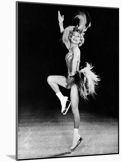 Sonja Henie Performing in Her Own Ice Show, Early 1950s-null-Mounted Photo
