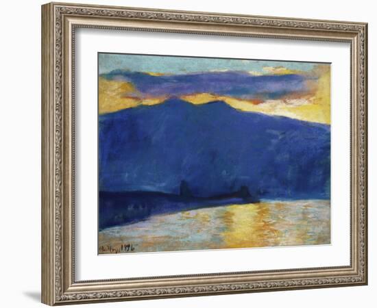 Sonnenaufgang am Gardasee. 1896-Lesser Ury-Framed Giclee Print