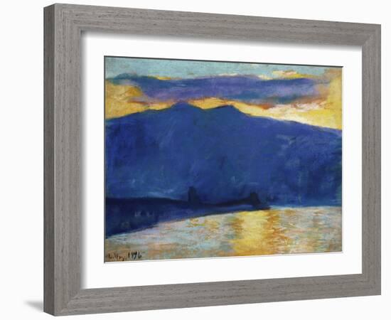 Sonnenaufgang am Gardasee. 1896-Lesser Ury-Framed Giclee Print