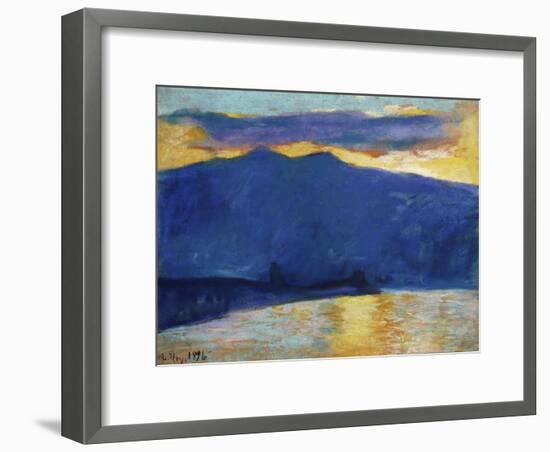 Sonnenaufgang am Gardasee. 1896-Lesser Ury-Framed Giclee Print