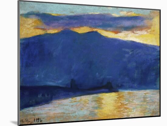 Sonnenaufgang am Gardasee. 1896-Lesser Ury-Mounted Giclee Print