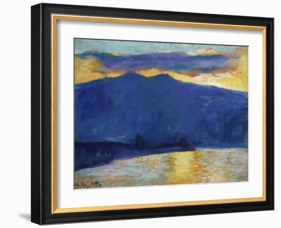 Sonnenaufgang am Gardasee. 1896-Lesser Ury-Framed Giclee Print