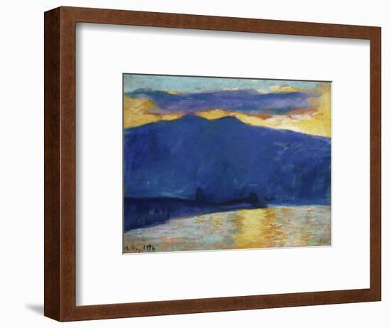 Sonnenaufgang am Gardasee. 1896-Lesser Ury-Framed Giclee Print