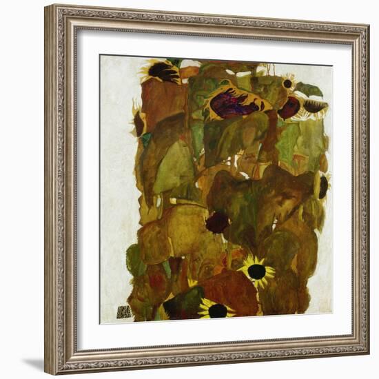 Sonnenblumen. 1911-Egon Schiele-Framed Giclee Print