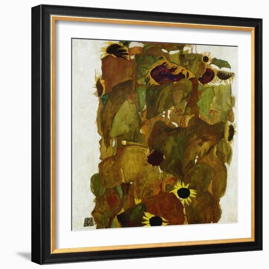 Sonnenblumen. 1911-Egon Schiele-Framed Giclee Print