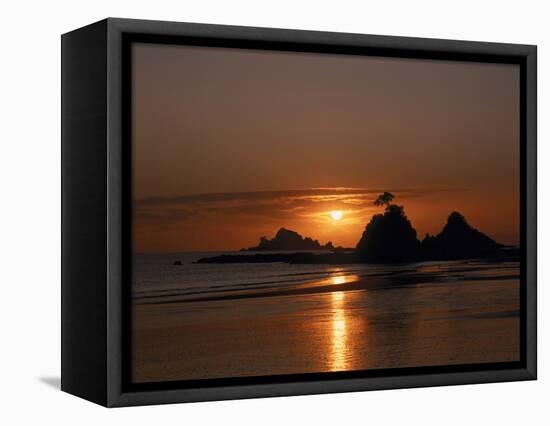 Sonnenuntergang Am Meer, Abendstimmung, Meer-Thonig-Framed Premier Image Canvas