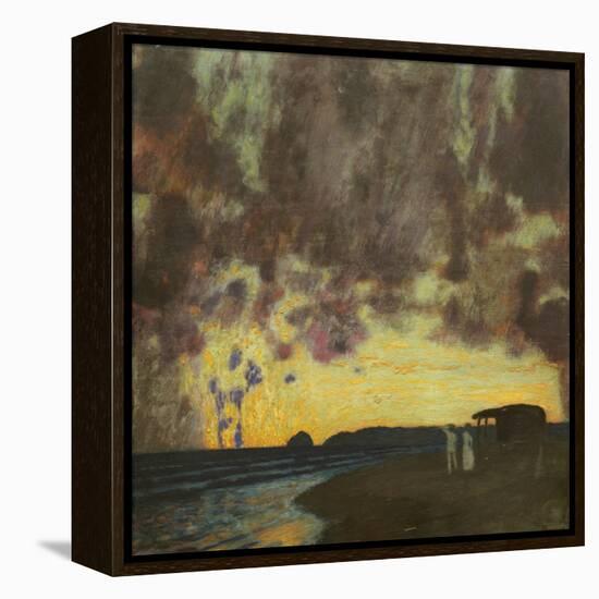 Sonnenuntergang am Meer-Franz von Stuck-Framed Premier Image Canvas