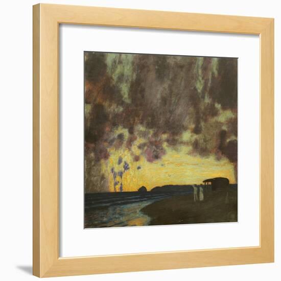 Sonnenuntergang am Meer-Franz von Stuck-Framed Giclee Print