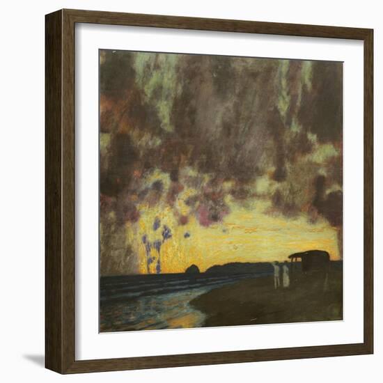 Sonnenuntergang am Meer-Franz von Stuck-Framed Giclee Print