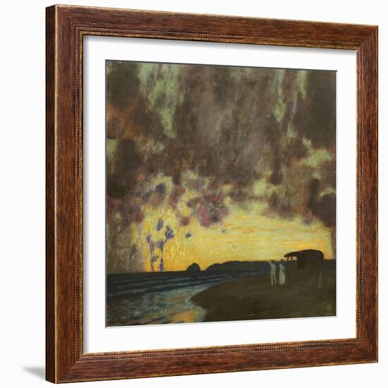 Sonnenuntergang am Meer-Franz von Stuck-Framed Giclee Print