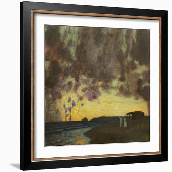 Sonnenuntergang am Meer-Franz von Stuck-Framed Giclee Print