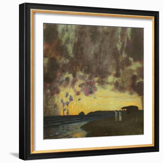 Sonnenuntergang am Meer-Franz von Stuck-Framed Giclee Print