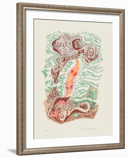 Sonnets De Louise Labbé 07-André Masson-Framed Limited Edition