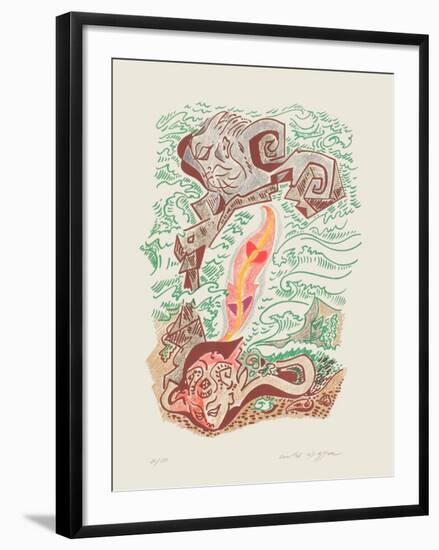 Sonnets De Louise Labbé 07-André Masson-Framed Limited Edition