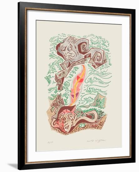 Sonnets De Louise Labbé 07-André Masson-Framed Limited Edition