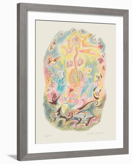 Sonnets De Louise Labbé 09-André Masson-Framed Limited Edition