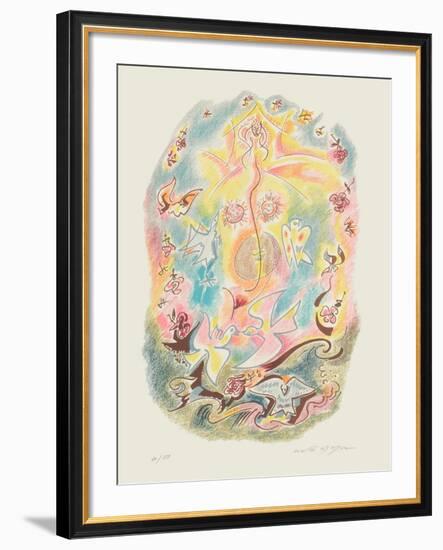 Sonnets De Louise Labbé 09-André Masson-Framed Limited Edition