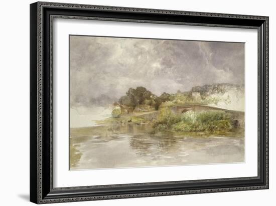 Sonning Bridge, C. 1882-Alfred William Hunt-Framed Giclee Print