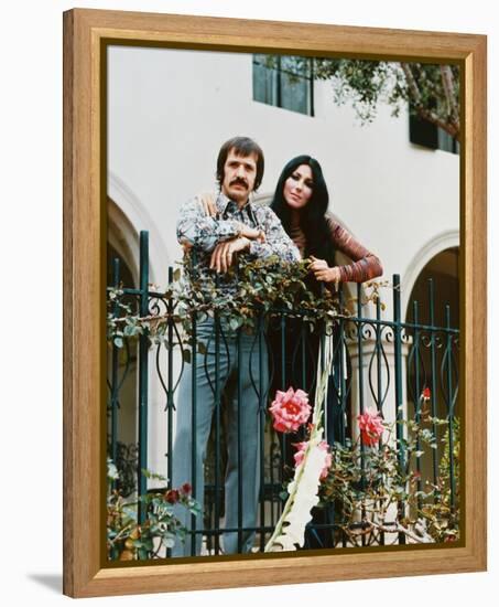 Sonny and Cher-null-Framed Stretched Canvas