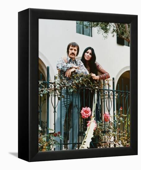Sonny and Cher-null-Framed Stretched Canvas