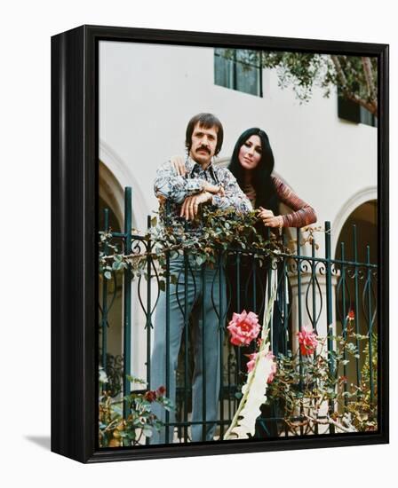Sonny and Cher-null-Framed Stretched Canvas