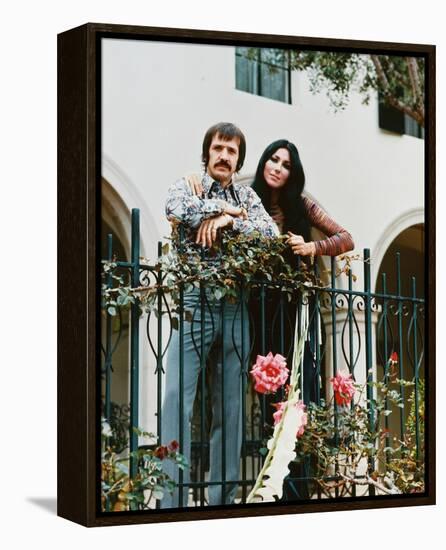 Sonny and Cher-null-Framed Stretched Canvas