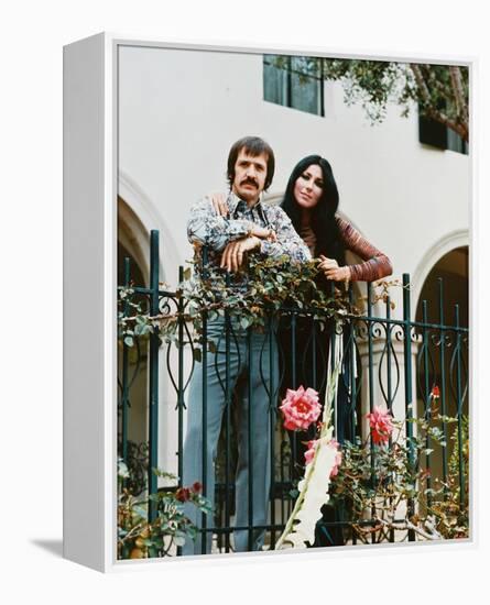 Sonny and Cher-null-Framed Stretched Canvas