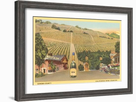 Sonoma County Vineyards, California-null-Framed Art Print