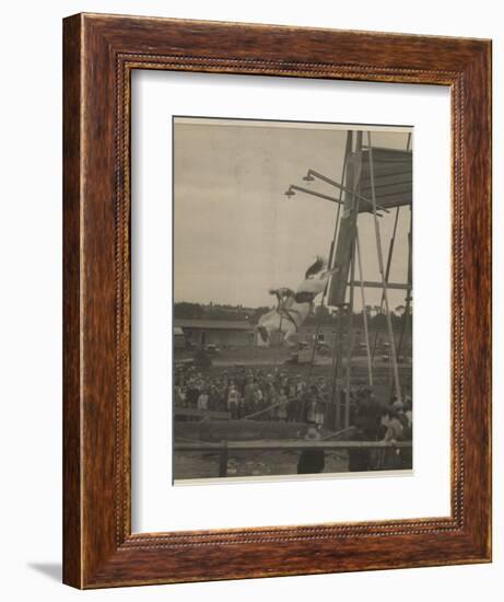 Sonora Carver Performs as a Diving Horse Girl; National Museum of American History: AC Photography-null-Framed Art Print